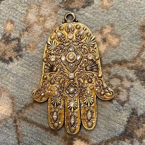Gold Hamsa Hand Pendant